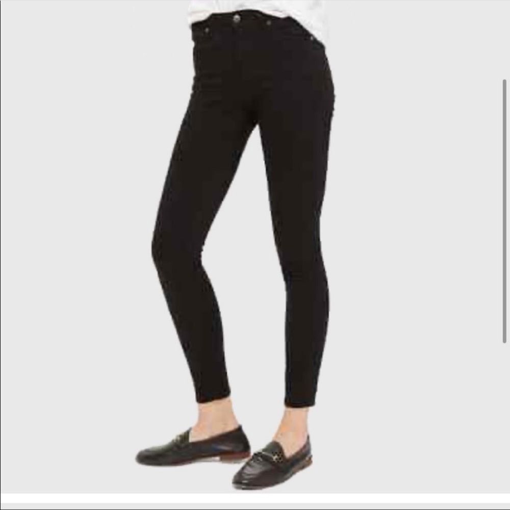 NWT Topshop Moto Black Leigh Super Soft Ankle Grazer, Size 25 - Picture 2 of 12